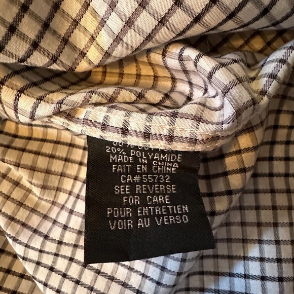 Men's Casual Button Down Shirt - Black and White Checkered - Picture 3 of 4